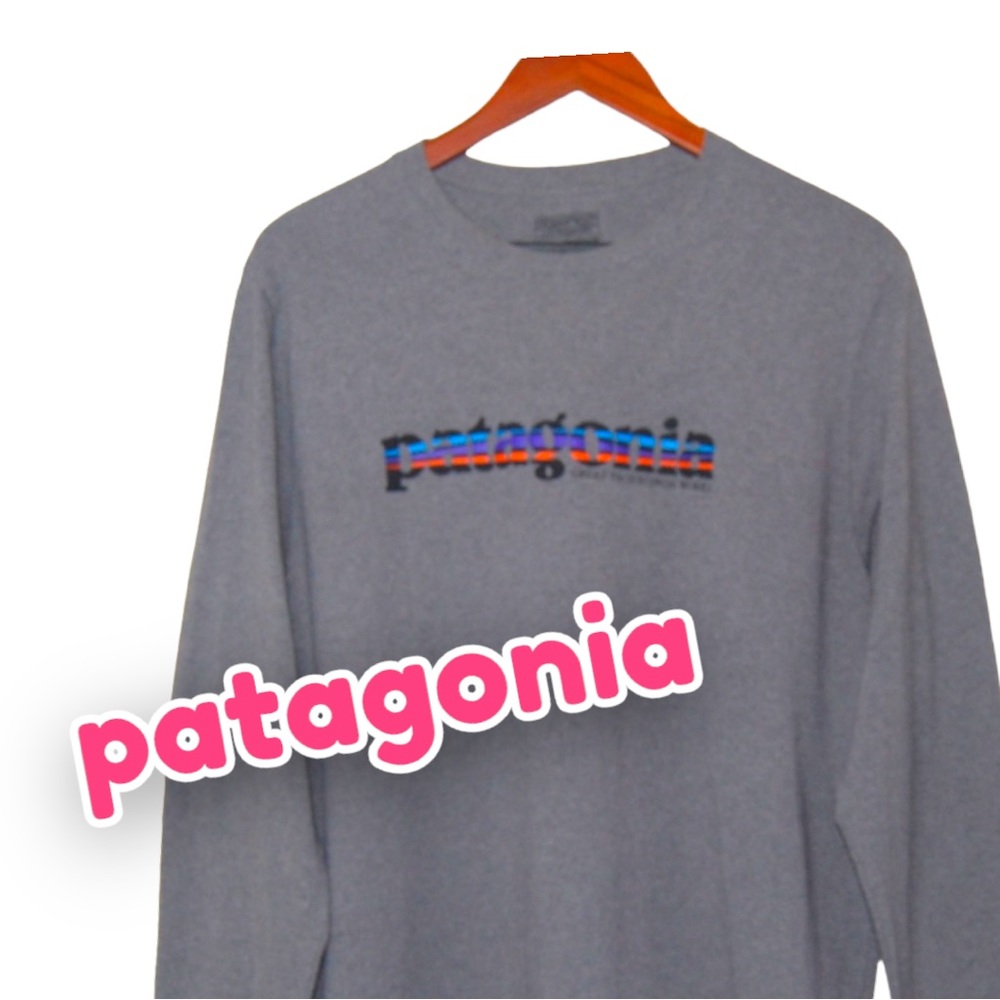 Patagonia Great Pacific Iron Works dark heather gray long sleeve tee
